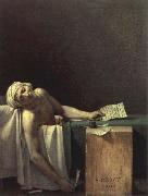 Jacques-Louis  David death of marat Sweden oil painting artist